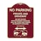 Signmission No Parking Private and Active Driveway Do Not Block Unauthorized Vehicles Will Be Cit, BU-1824-23801 A-DES-BU-1824-23801 - alternate 1